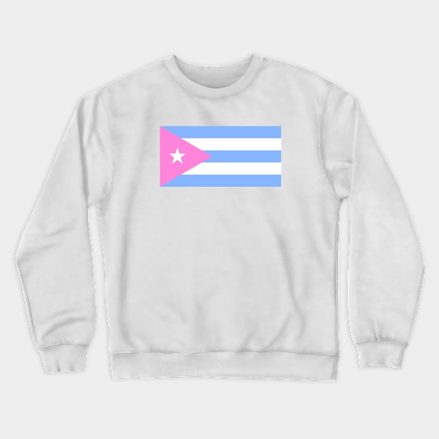 Cuba Flag Baby Pink Crewneck Sweatshirt by lukassfr